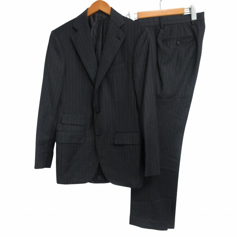 美品 CARUSO カルーゾ SUPER130's ウール セットアップ スーツ