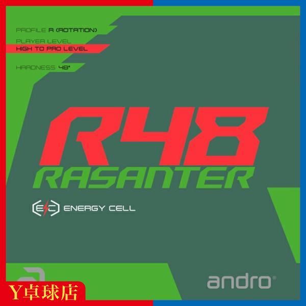 アンドロ(andro) ラザンター R48 卓球ラケット用 裏ソフトラバー レッド/ブラック/グリーン [M便 1/4]