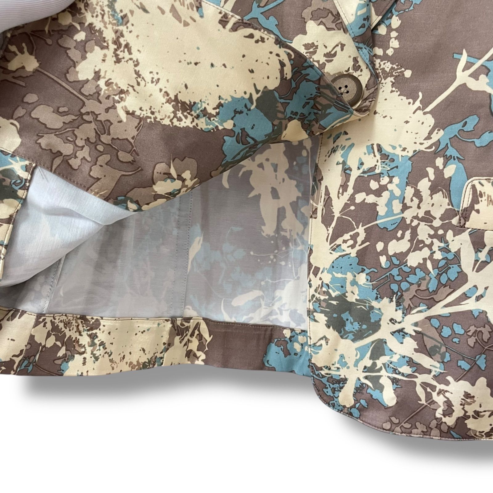 jun ashida ジュン アシダ テーラードジャケット ブラウン 花柄