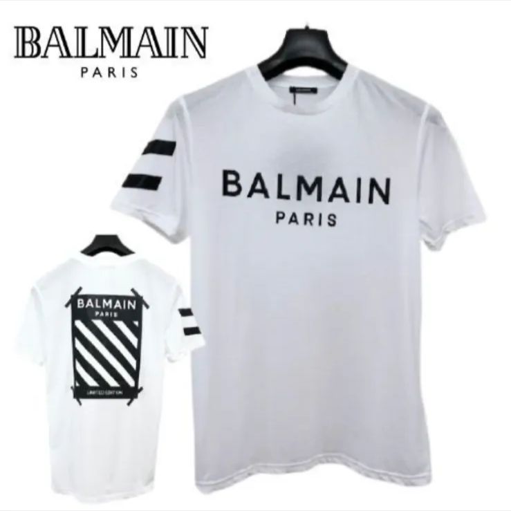 訳あり 特価 12915 バルマン BALMAIN ボーダー トップス Tシャツ