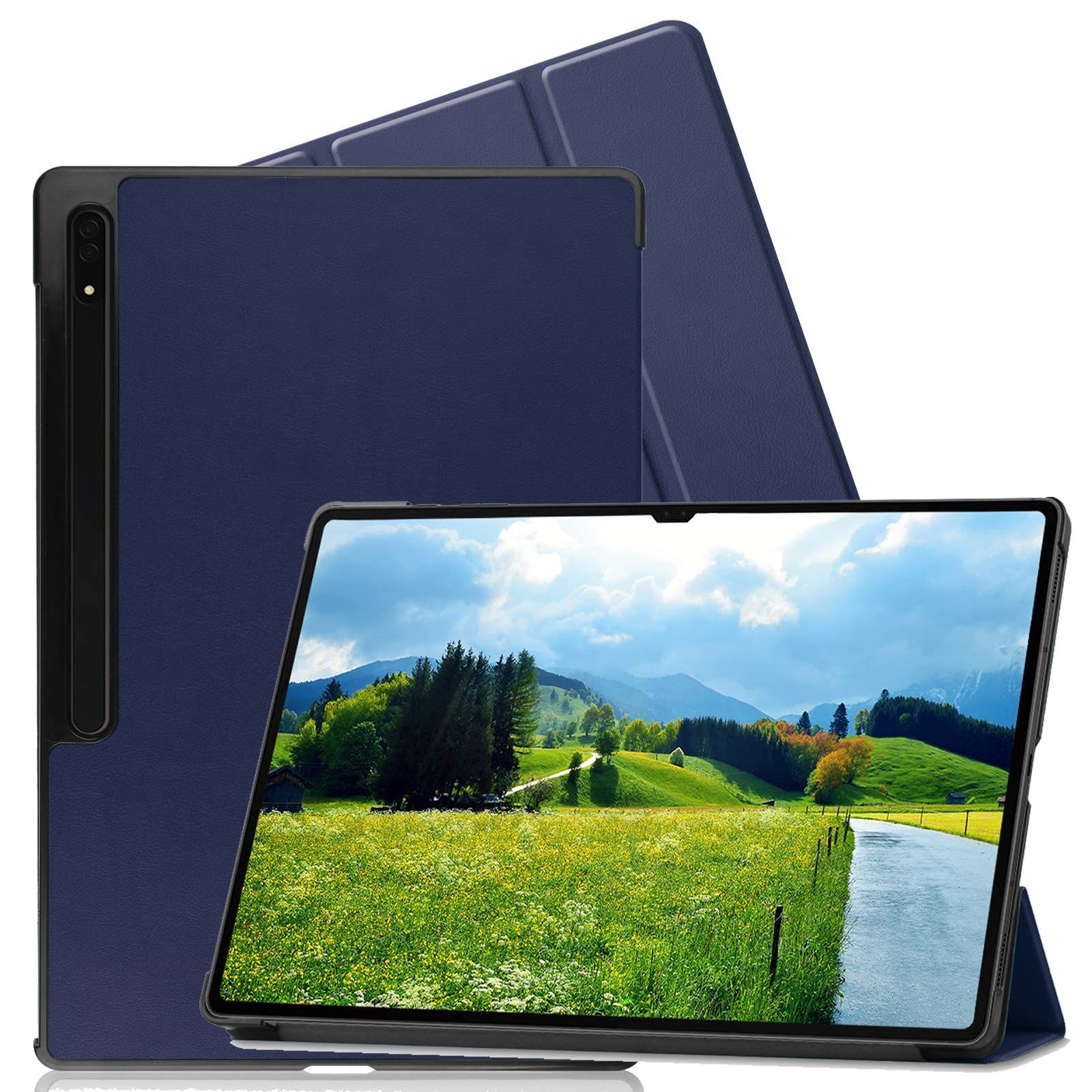 【人気商品】用の 2022 14.6インチ PUレザーカバー 14.6インチ Ultra スタンド機能付き Ultra S8 衝撃吸収 S8 Tab 軽量 Tab Galaxy Galaxy 薄型 FOR FOR 全面保護 オートスリープ機能 マグネット内蔵