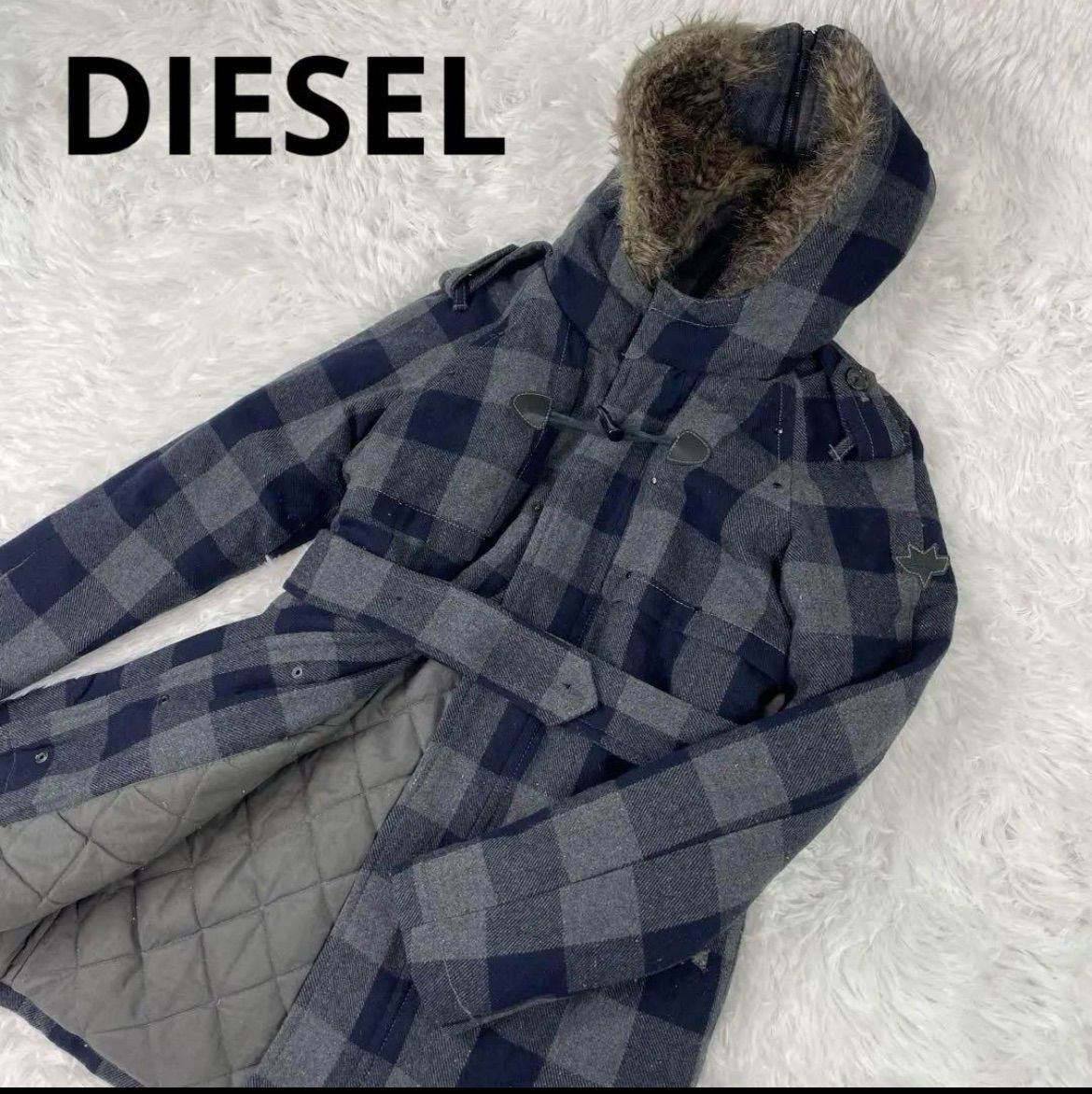 DIESEL 袖ワッペン 刺繍 ウール ミリタリーコート ARCHIVE Y2K