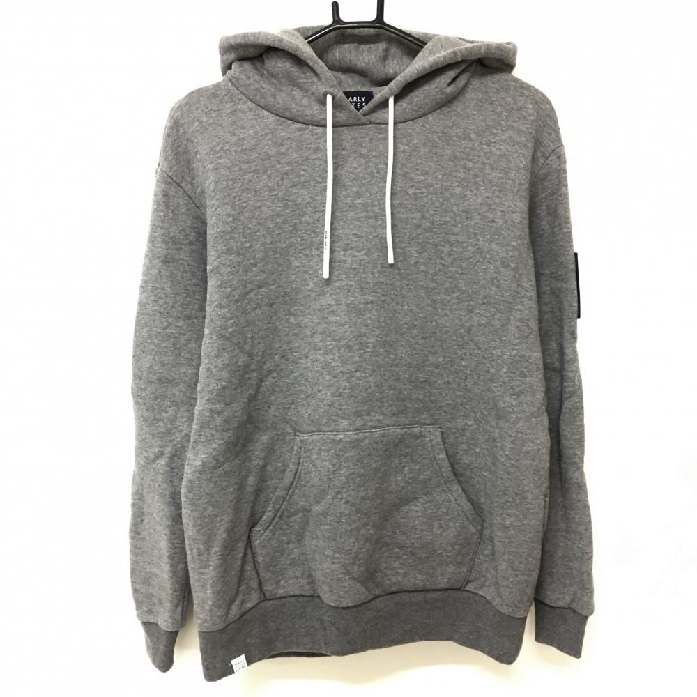 超美品】パーリーゲイツ スウェットパーカー グレー 裏起毛 ビッグ  