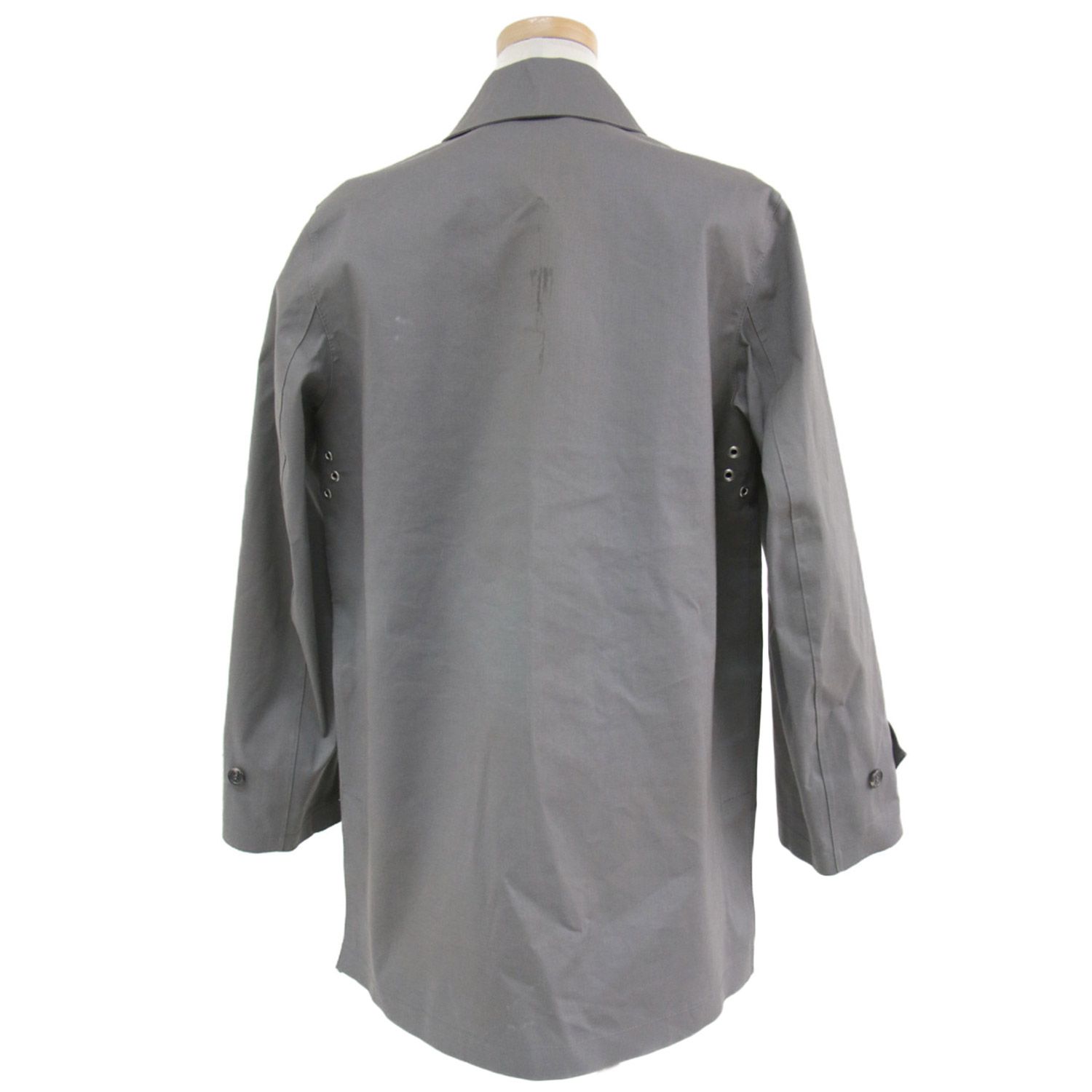 マーガレットハウエル×マッキントッシュ　ゴム引き　ハーフコート　グレー マーガレットハウエル×マッキントッシュゴム引きハーフコートグレー