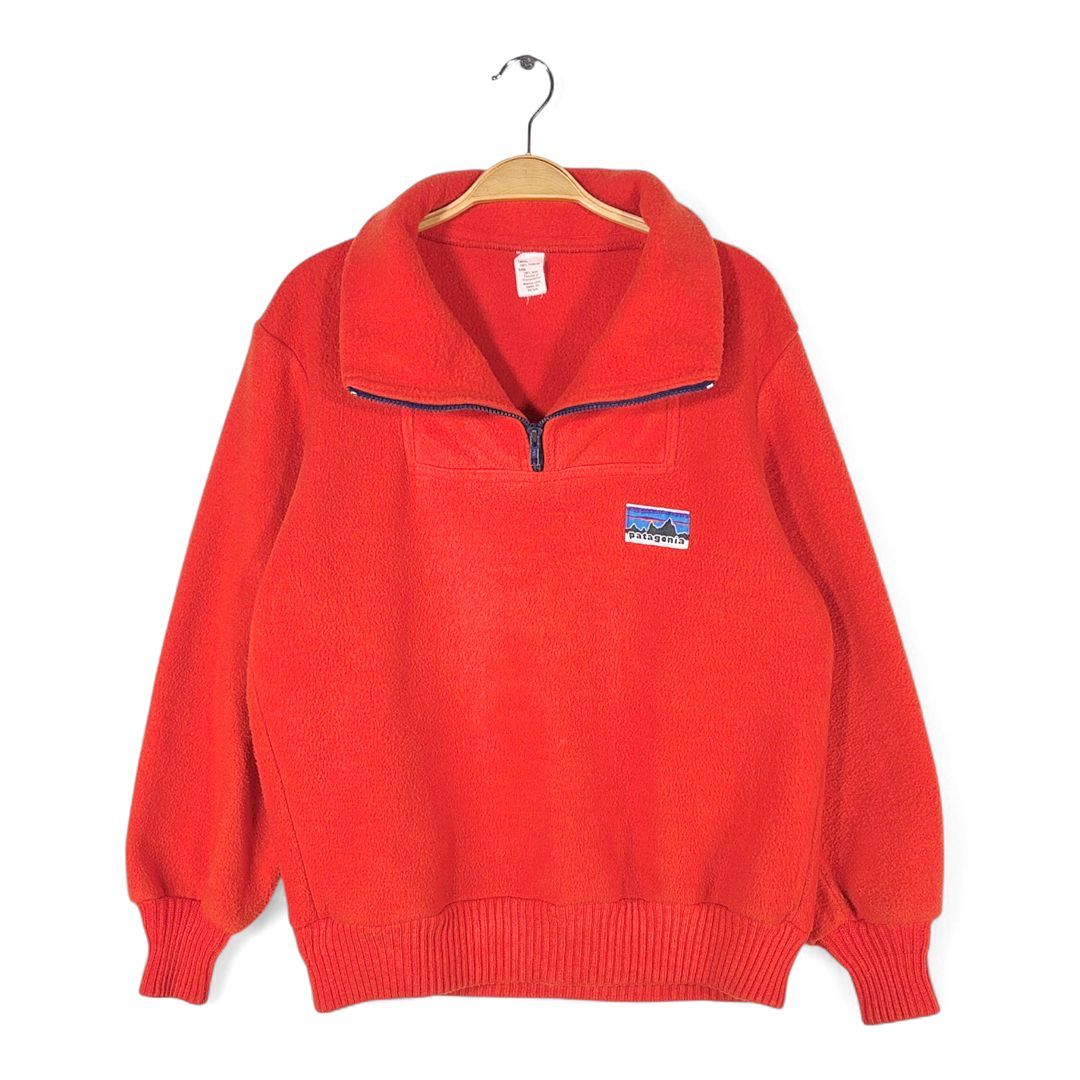 70s パタゴニア 白タグ ヴィンテージフリースジャケット オレンジ プルオーバー PATAGONIA アウトドア サイズL相当
