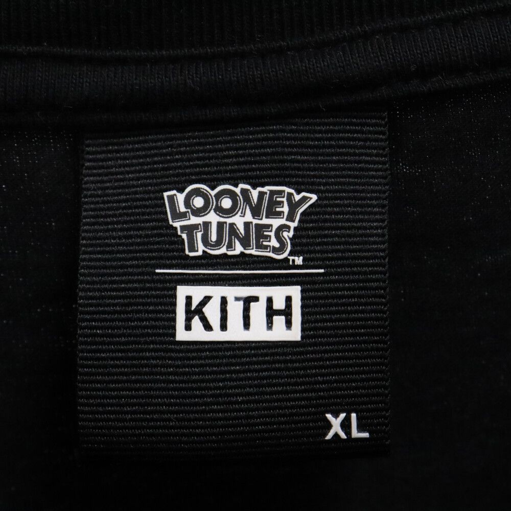 KITH (キス) 20SS x Looney Tunes KithJam Vintage Tee × ルーニー トゥーンズ キスジャム  ヴィンテージ加工 半袖Tシャツ カットソー ブラック