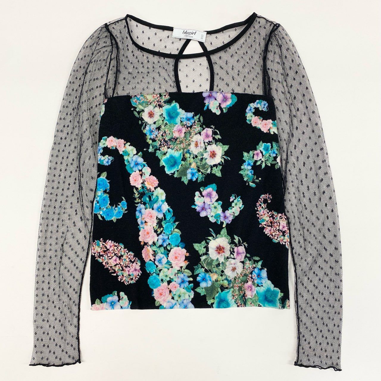 Bluegirl ニットトップス ブルーガール レースニット Blugirl