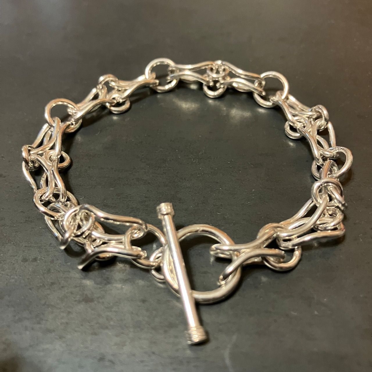 SILVER925 DEFORMATION DESIGN MANTEL BRACELET/シルバー/ブレス