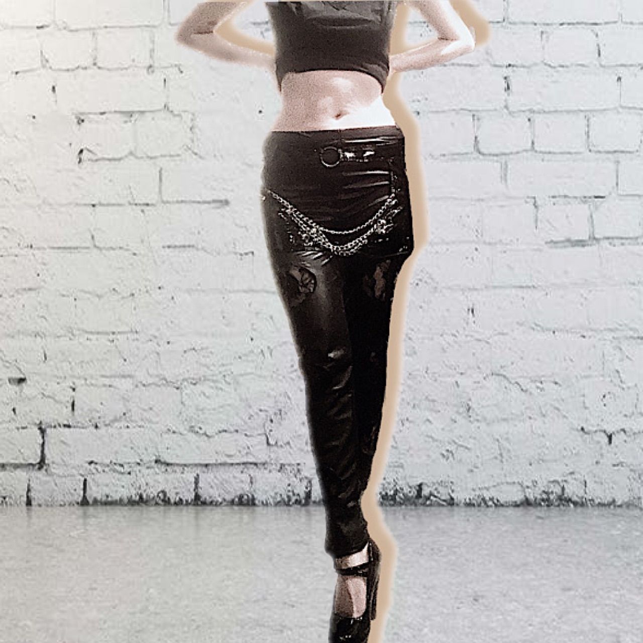 新品☆ロサンゼルス輸入】ボンテージ編み上げ＆ループチェーン付き  