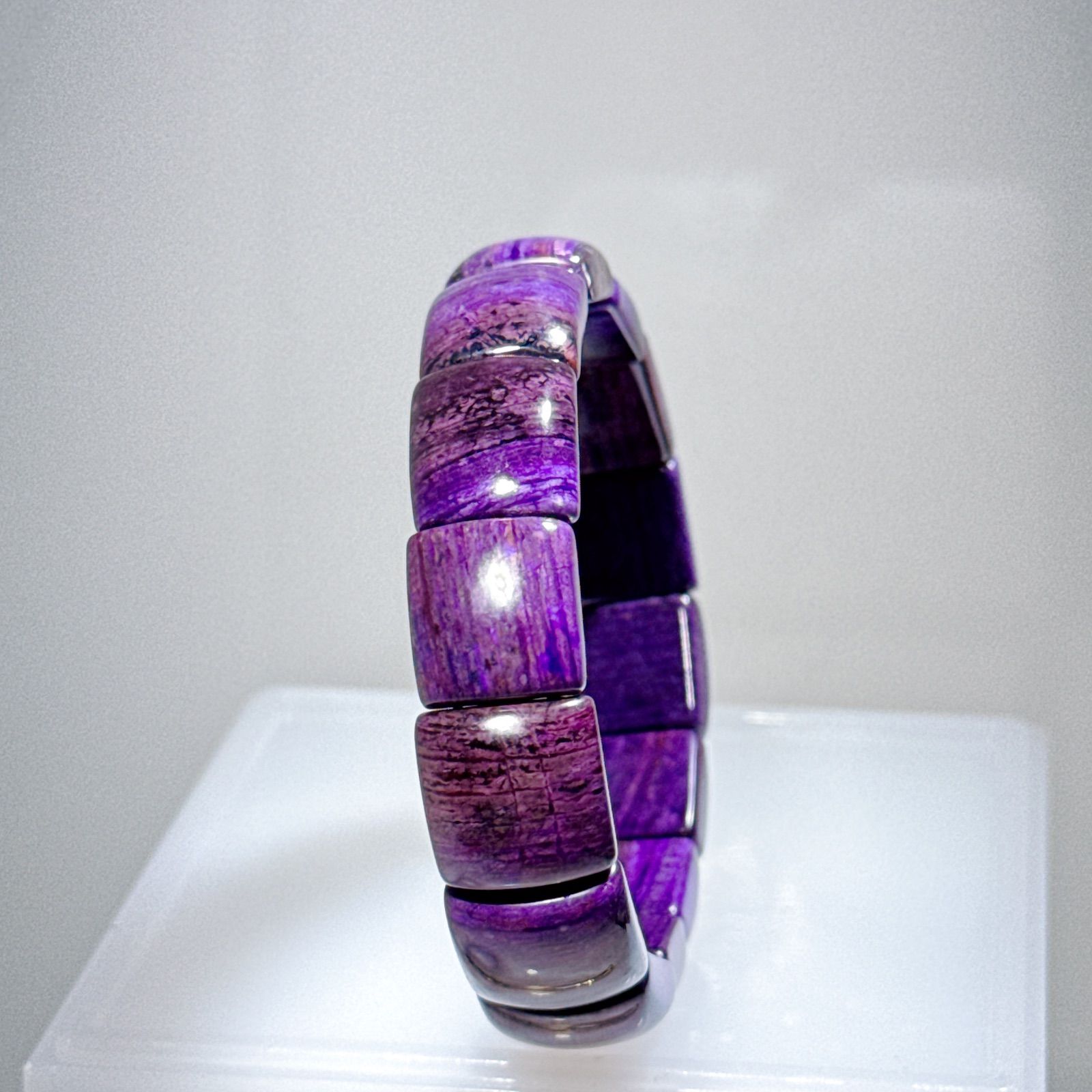 スギライトブレスレットバングル杉石ブレスレットNO25 -2168鑑別付き