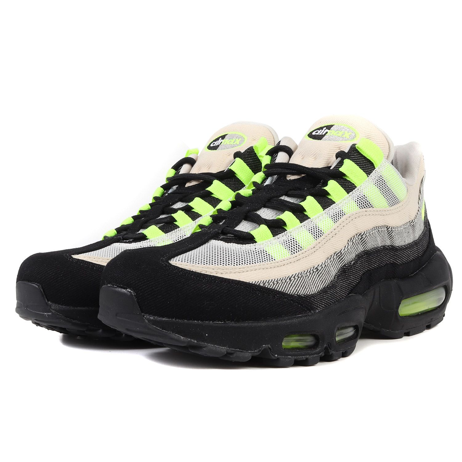 新品 DENHAM デンハム NIKE AIR MAX 95 DNHM (DD9519-001) 20AW ナイキ エアマックス 95 ブラック  ボルト サイズ：US8.5 26.5cm スニーカー コラボ - メルカリ