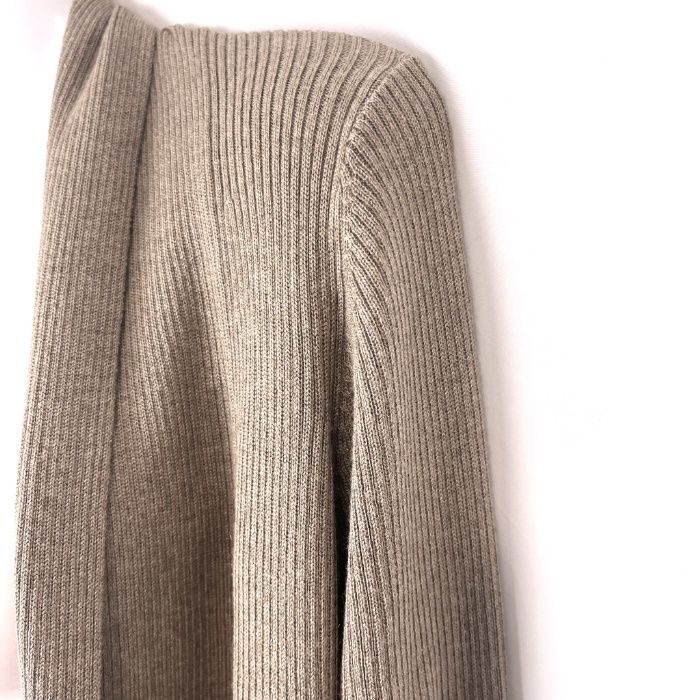 【新品未使用】BARNEYS NEW YORK カーディガン　ベージュ バーニーズニューヨーク BARNEYS NEW YORK リブニット