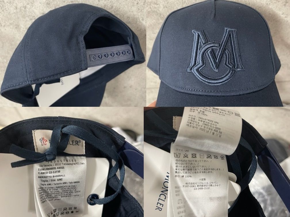 サイズフリー□新品 本物□モンクレール ベースボールキャップ BB CAP 