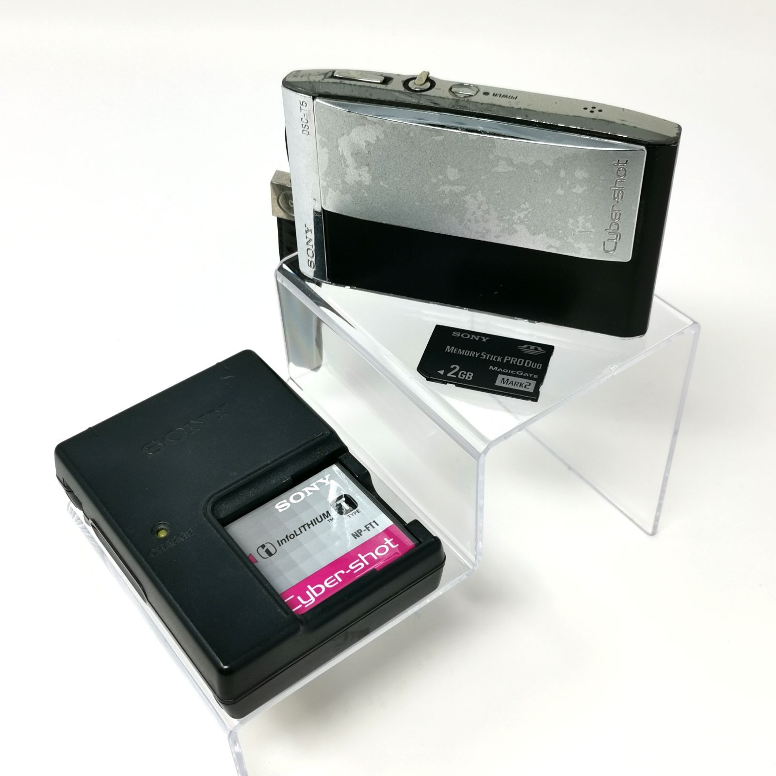 ソニー サイバーショット DSC-T5 デジカメ シルバー ブラック