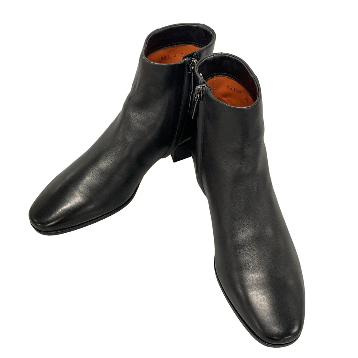 SANTONI サントーニ ショートブーツ 36 レディース - 黒 レザー