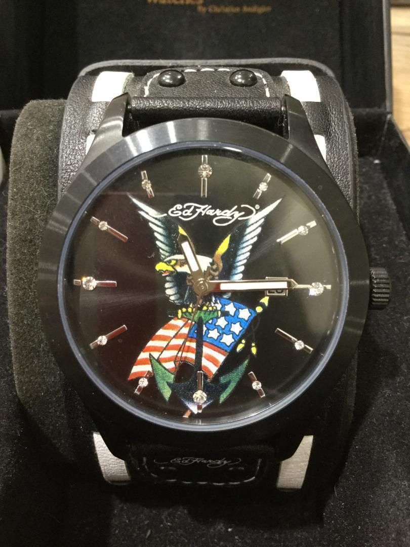 腕時計　エドハーディー　イーグル＆アメリカン　スワロフスキー　べルト幅5.0cm