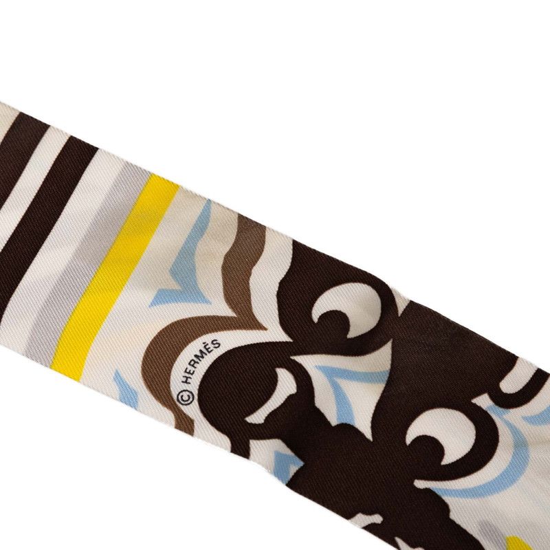 【2025年最新作】 エルメス ツイリー Brides de Gala Shadow ブリッド ドゥ ガラ シャドー ホワイト マルチカラー シルク レディース HERMES 1-0231506