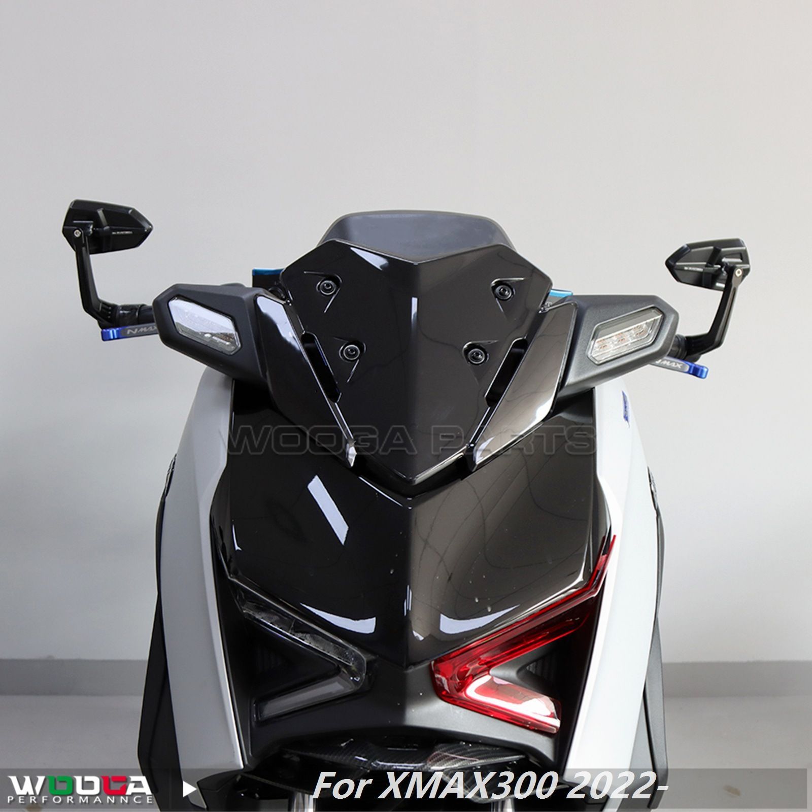 ヤマハXMAX300 23-25年式 フロントウインドスクリーン 330mm 短風防 スポーツタイプ 前方保護 競技風シールド