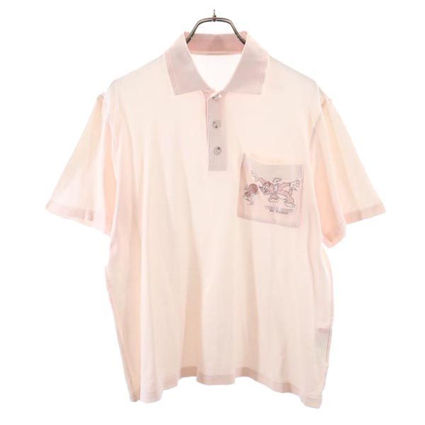 グリーンクラブ トムとジェリー 半袖 ポロシャツ M ピンク系 GREENCLUBS メンズ 【中古】  【230422】