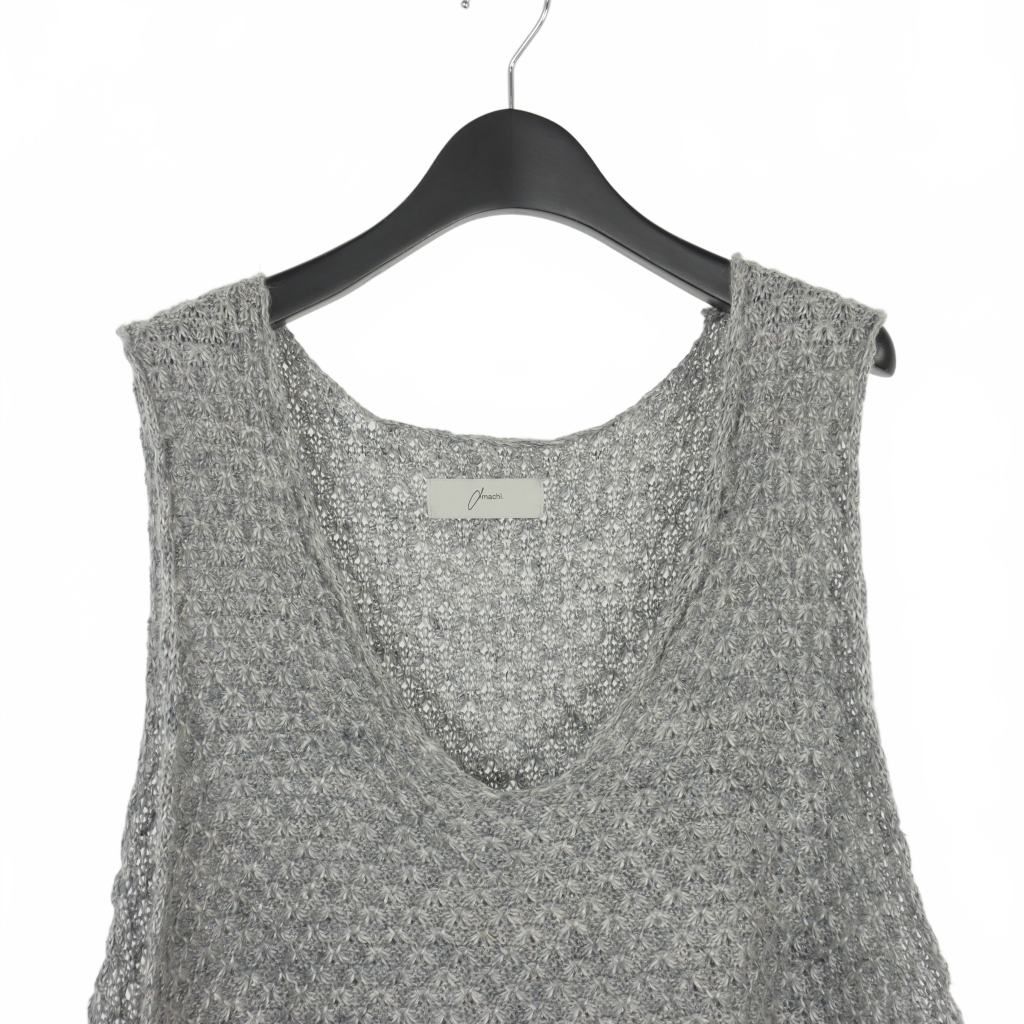 アマチ amachi. 23SS Loose Neck Paesina Vest ニット ベスト コットン