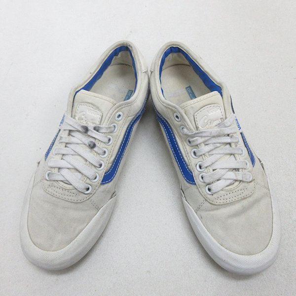 H□【24.5cm】バンズ/VANS 721454 ローカットスニーカー/白青