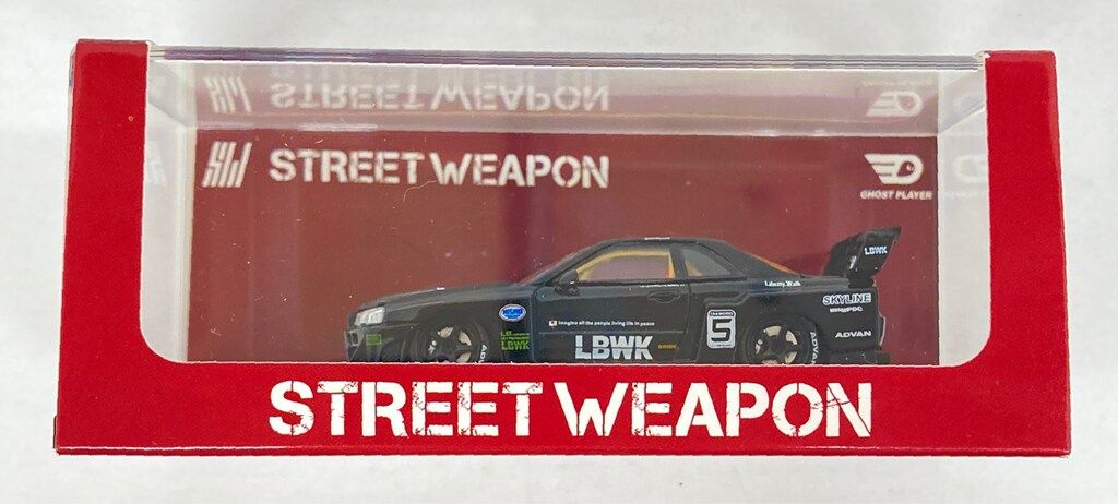 ミニカー STREET WEAPON 1/64 LBWK ER34 Street Weapon 1:64 LBWK Skyline ER34 LB Super Silhouette