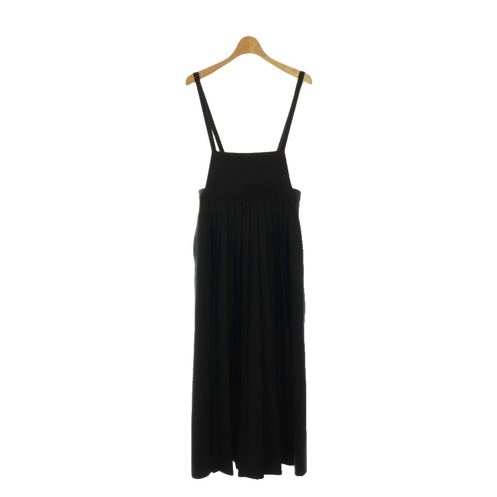 ナゴンスタンス　ロング　ジャンパー　スカート　サロペット　ブラック ナゴンスタンス nagonstans プリーツジャンパースカート ロング