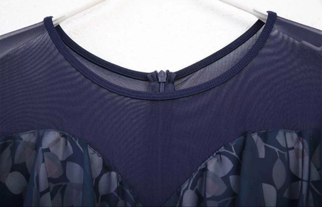 タカダンス 社交ダンス スカート 黒 メッシュ素材 SMサイズ