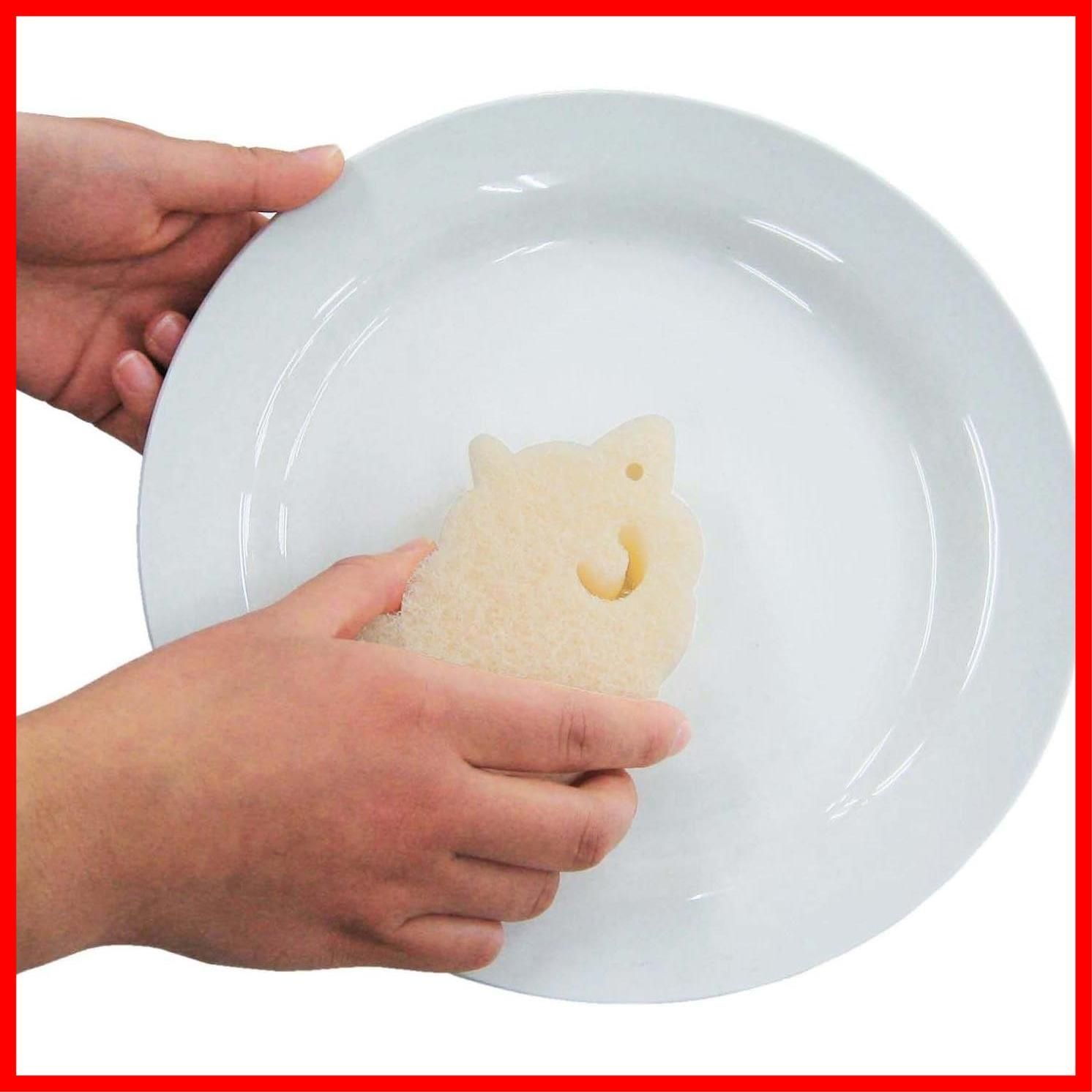  オーエ 食器用 スポンジ ホワイト 縦7 3 cm 横11 高さ3 5 cf キッチンスポンジ ひつじ モコモコやさしく 洗う セット 台所用スポンジ たわし 掃除用具