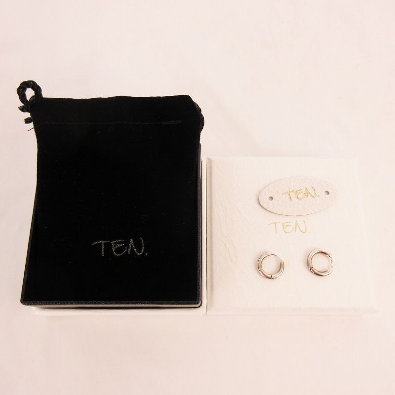 ten. ペールピアス シルバー925 TEN. テン ピアス リング フープ ペア シルバー925 アクセサリー