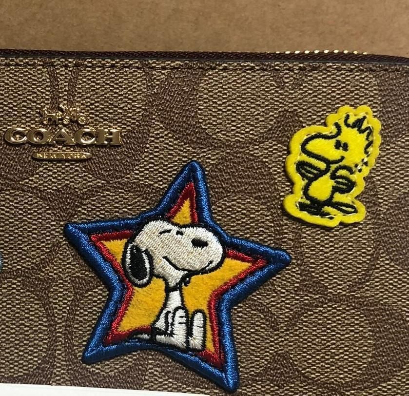 COACH コーチ 新品 スヌーピー 長財布 レディース 小物 財布 087