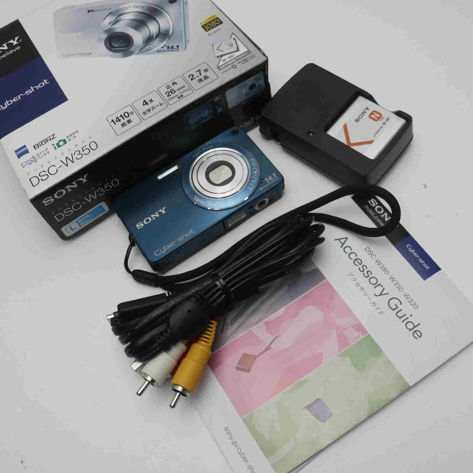 新品同様 Cyber-shot DSC-W350 ブルー 即日発送 SONY デジカメ