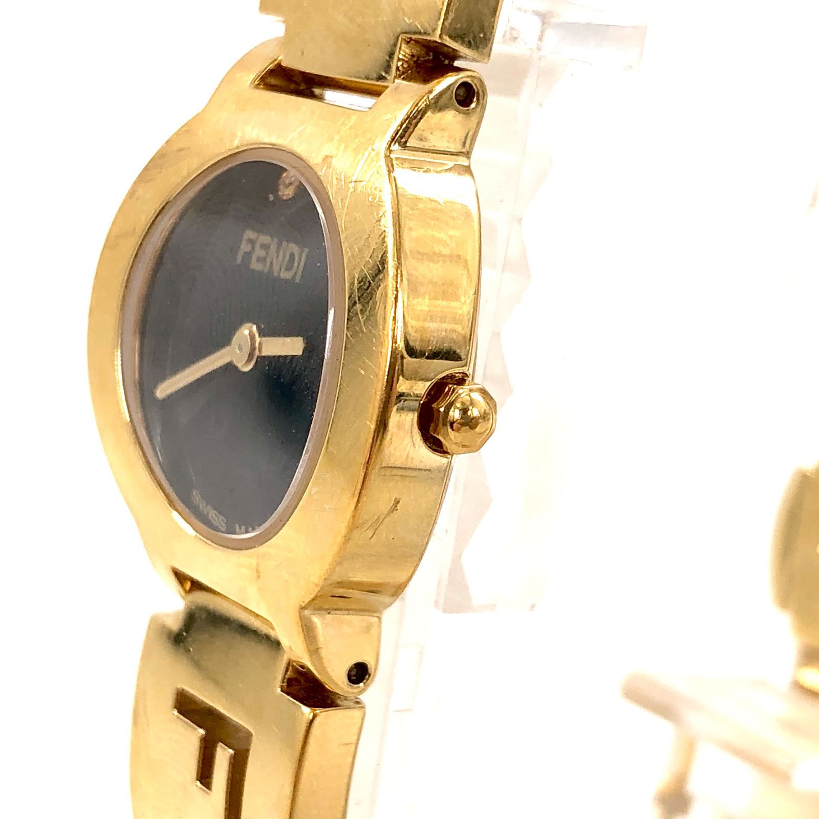 FENDI フェンディ 3060L GP/QZ ブラック文字盤 レディース腕時計
