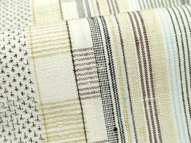 平和屋着物○上質な紬 100亀甲 間道 正絹 逸品 CAAZ1021vf