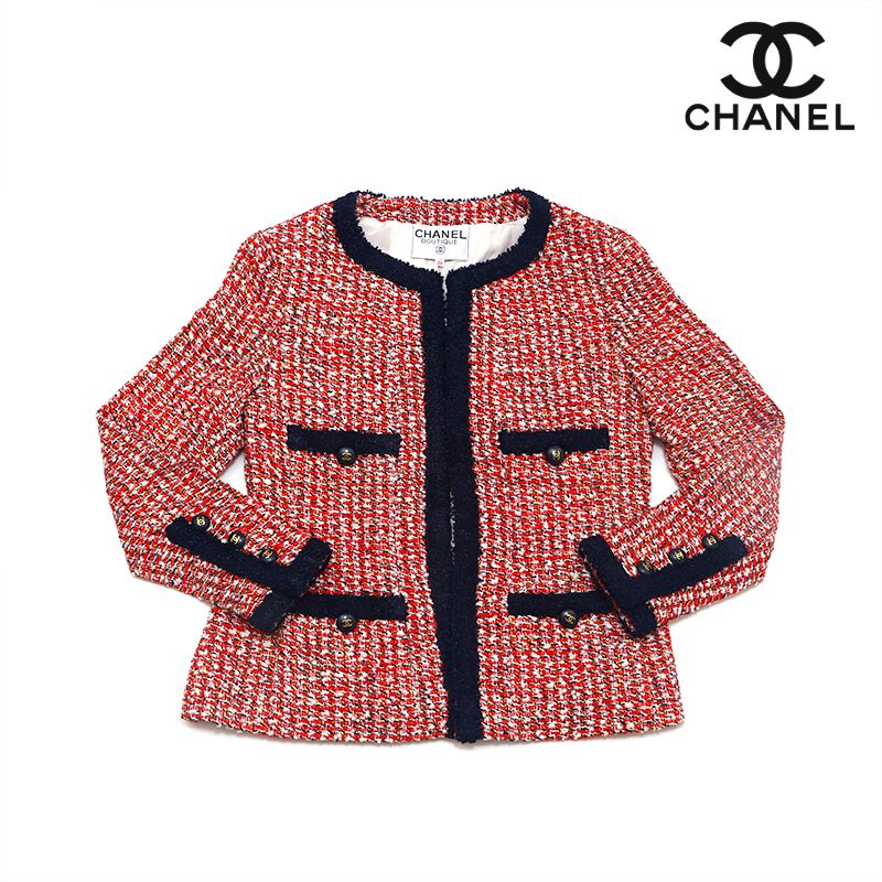 CHANEL シャネル ツイード ジャケット ココマーク ココボタン 楽天市場】【返品可】CHANEL シャネル ココボタン ツイード