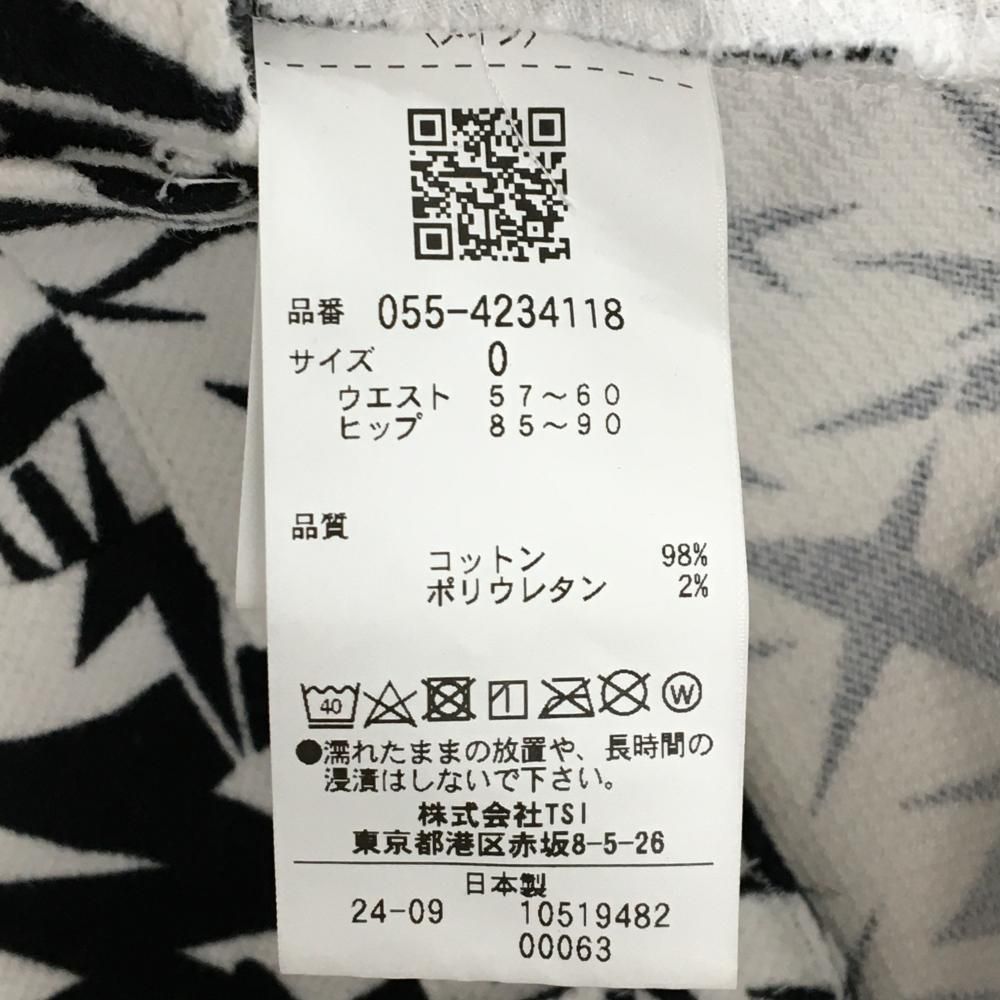 超美品】パーリーゲイツ スカート 白×黒 総柄 レディース 0(S) ゴルフ