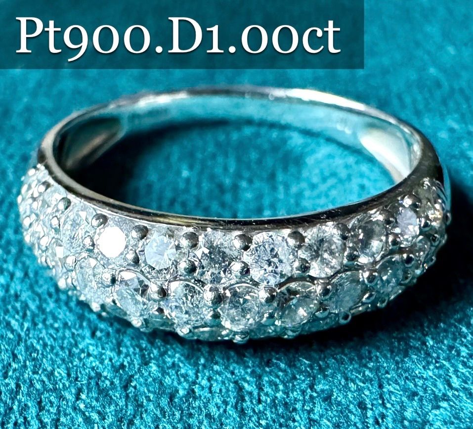 値下げ交渉可 Pt900 ダイヤモンド セミエタニティ リング D1.00ct 新入荷 出品1週目 SELBY Pt900 ダイヤモンド リング 1.00ct フルエタニティ Pt900 ダイヤモンド