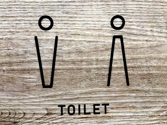 トイレマーク　カッティングシート　ピクトサイン　ピクトグラム男女 type-A