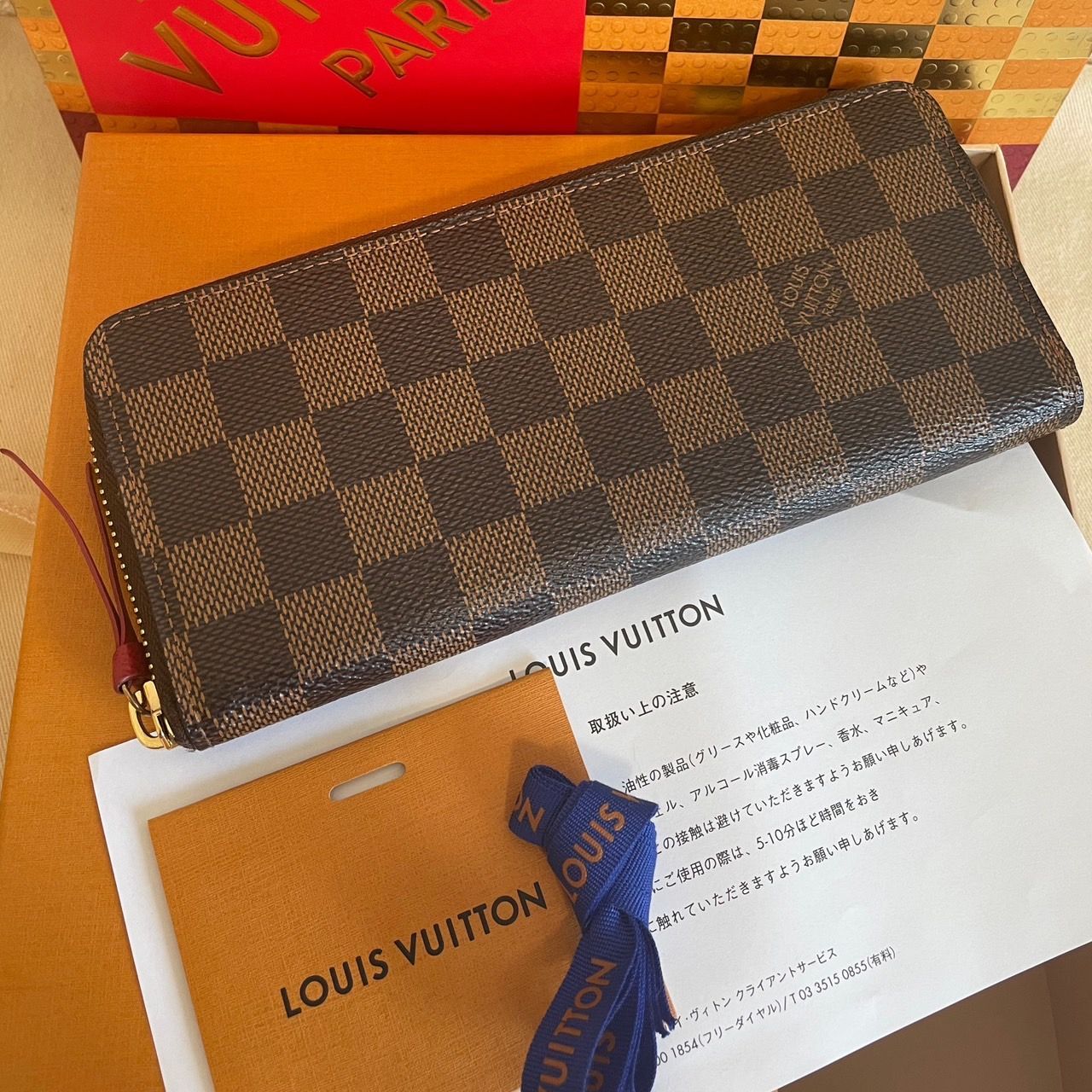 極美品】ルイヴィトン ダミエ エベヌ ジッピー クレマンス スリーズ 長 