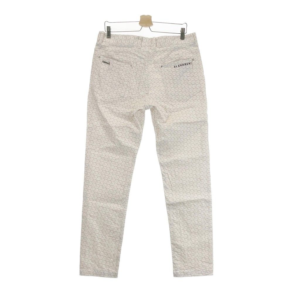 サイズ：L ST ANDREWS セントアンドリュース  ストレッチパンツ 総柄 ホワイト系 [240101438736] ゴルフウェア メンズ ストスト サイズ：L ST ANDREWS セントアンドリュース ストレッチパンツ
