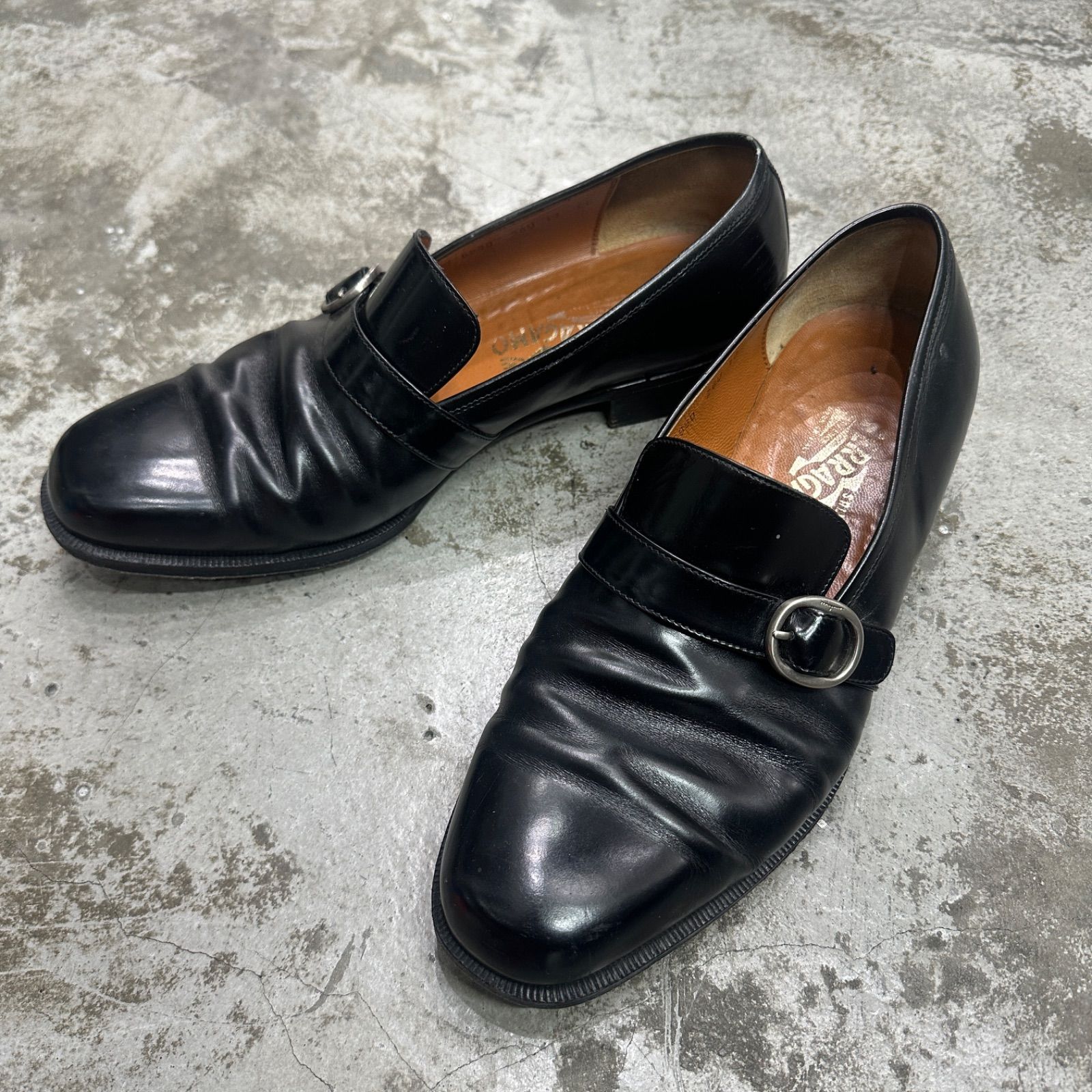 Salvatore Ferragamo コインローファー 革靴 シューズ サルヴァトーレフェラガモ UG6990 ブラック 10 155M6