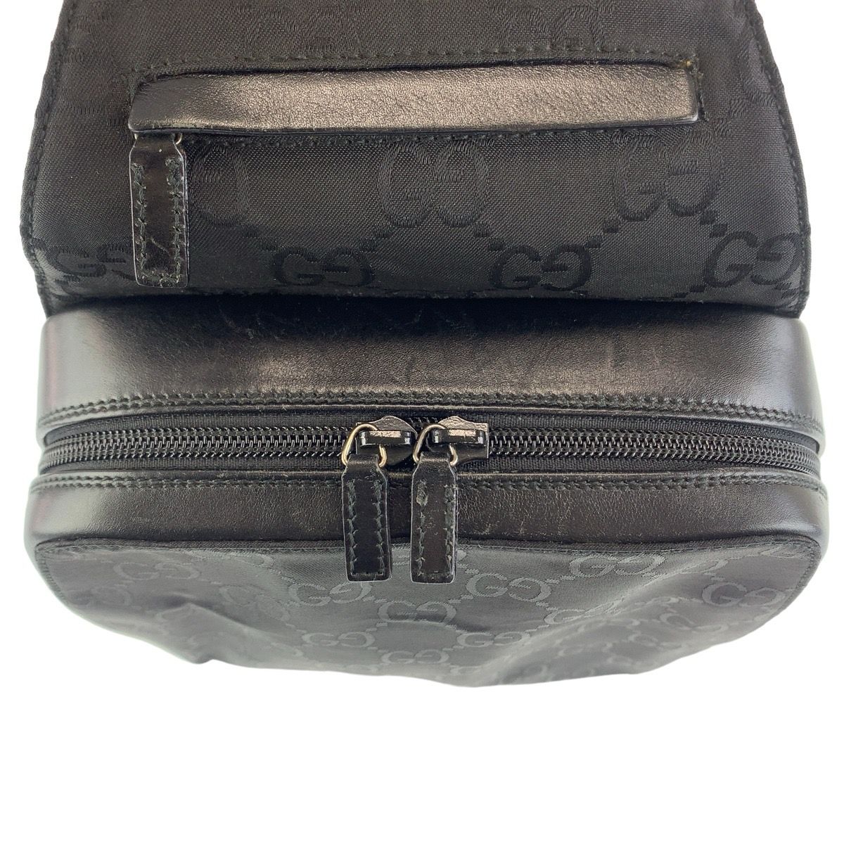 美品 GUCCI グッチ GG柄 GGナイロン ブラック 黒 シルバー金具 