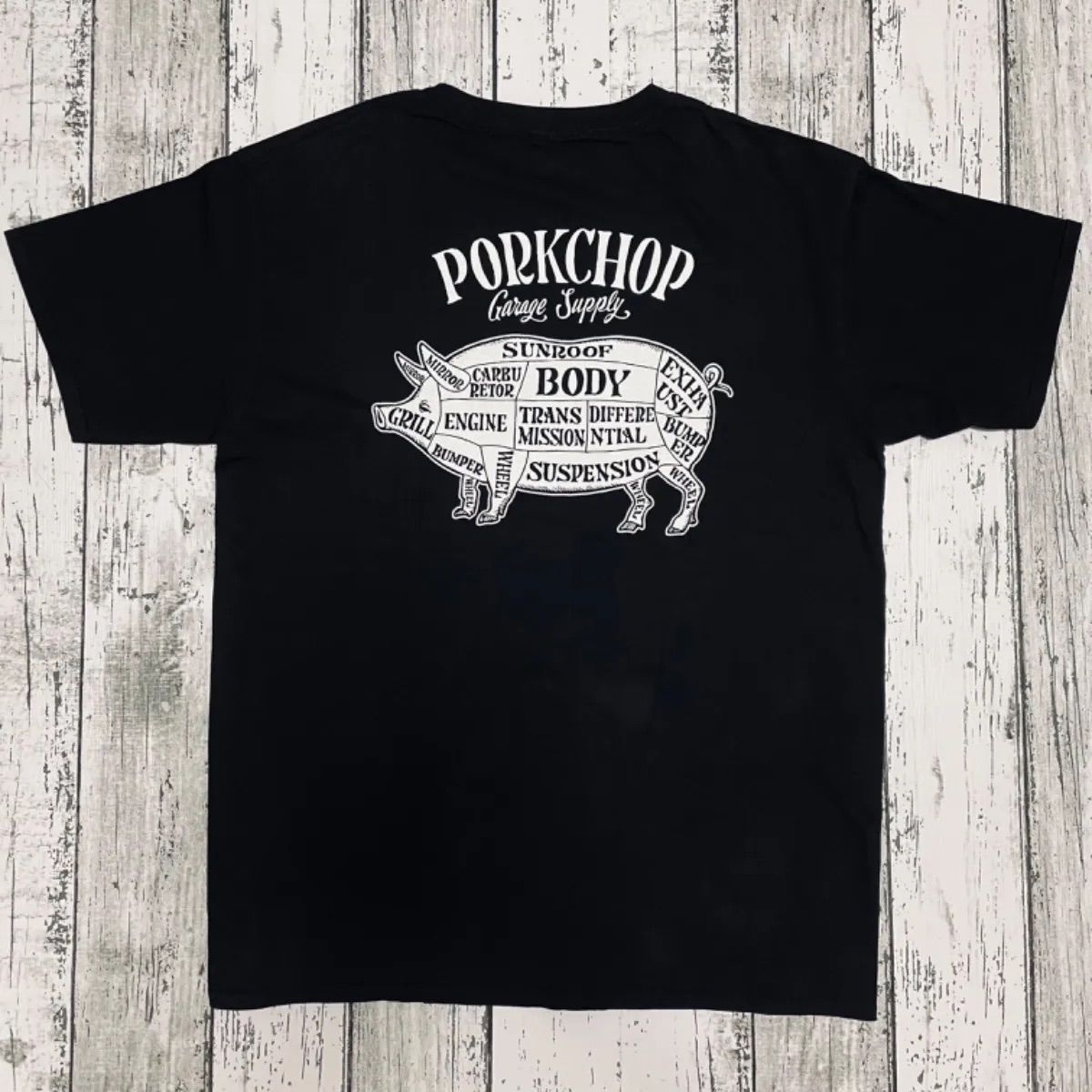 PORKCHOP  バックプリントtシャツ