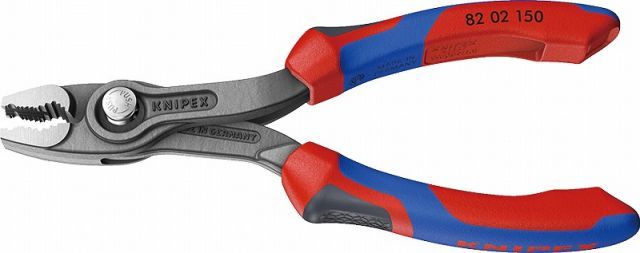 クニペックス(KNIPEX)スリップジョイントプライヤー ツイングリップ150mmコンフォートハンドル8202-150
