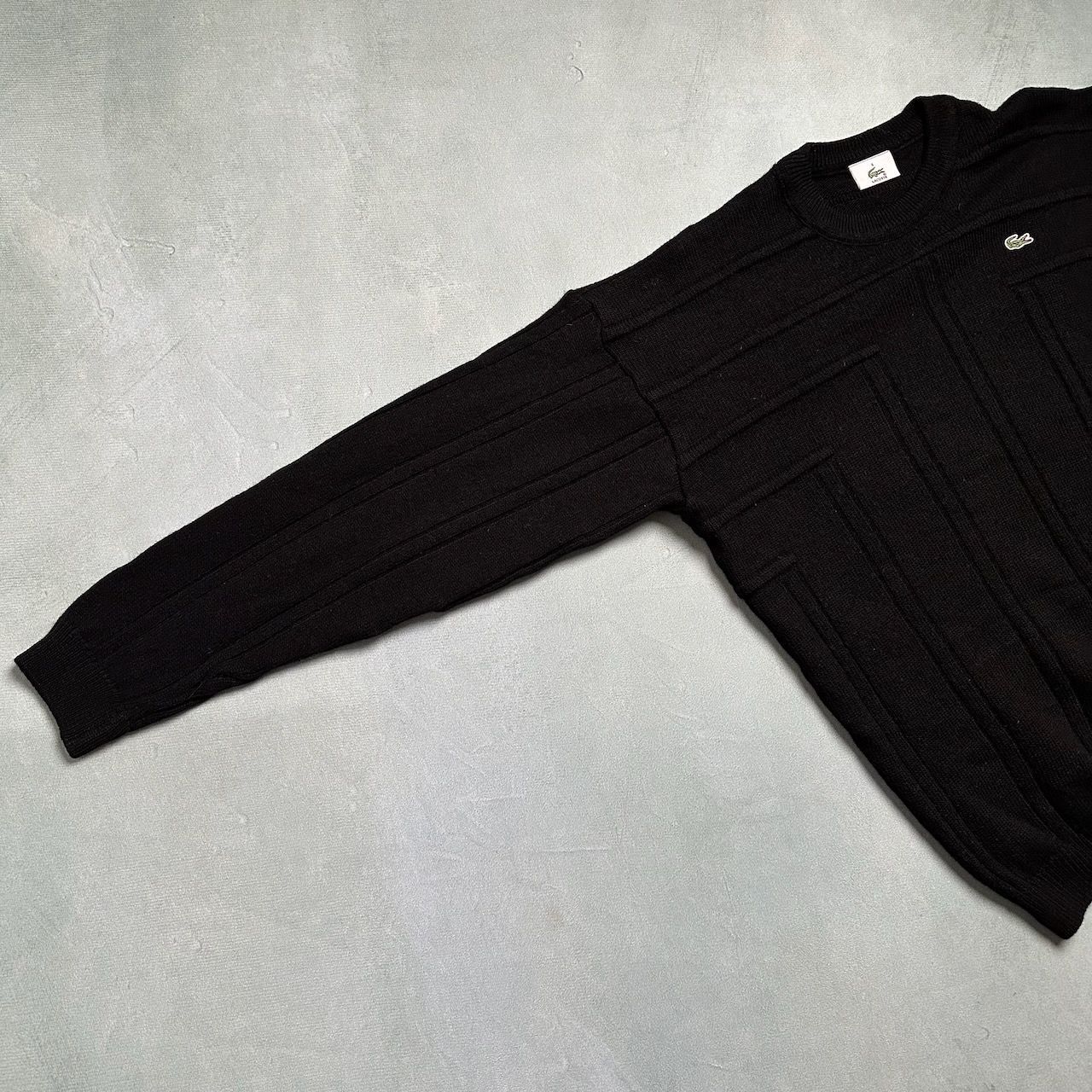 LACOSTE アクリルウール混紡 セーター ラコステ ニット ブラック
