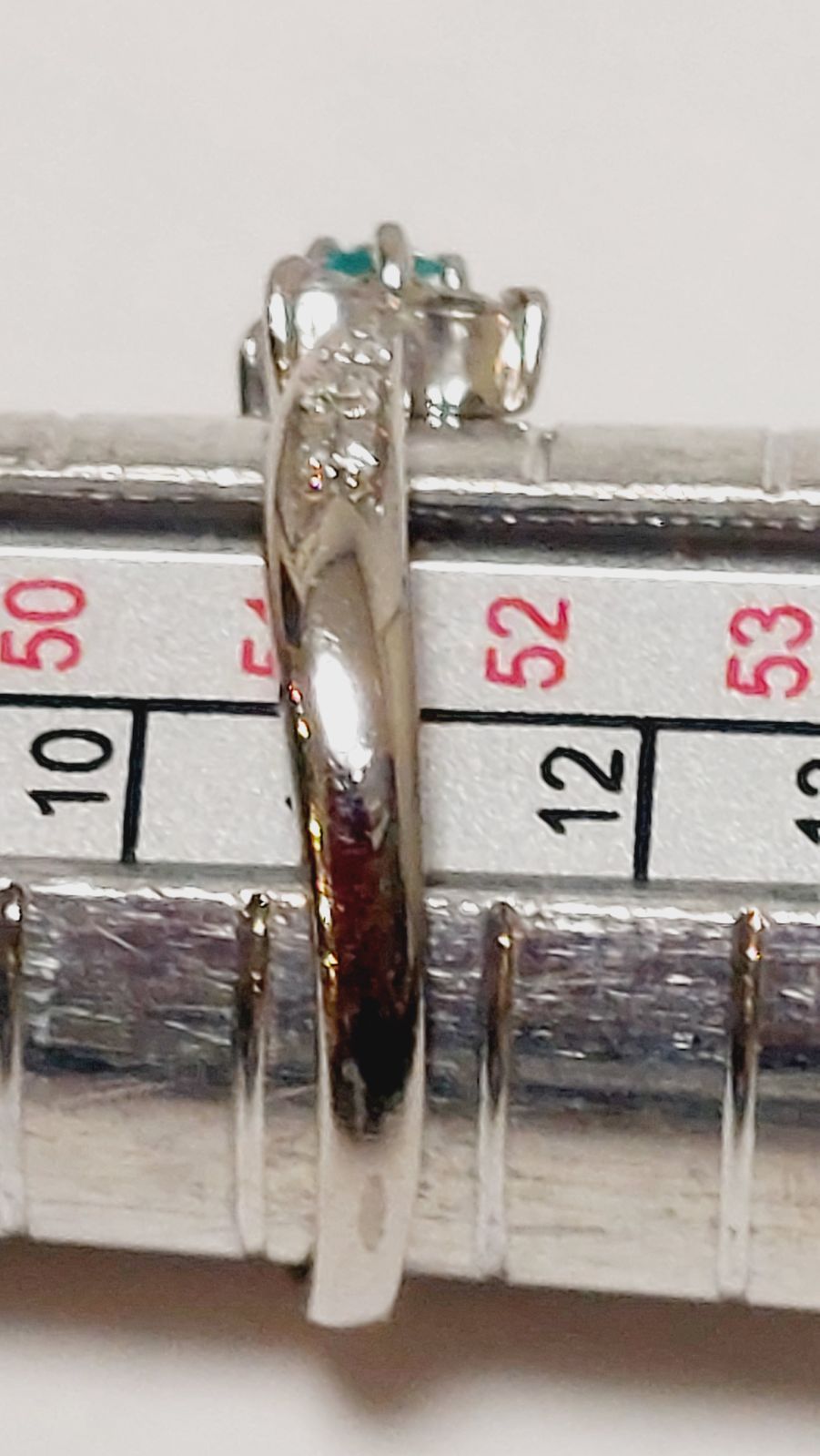 PT900パライバトルマリン0.04ダイヤ0.27きらりんリング