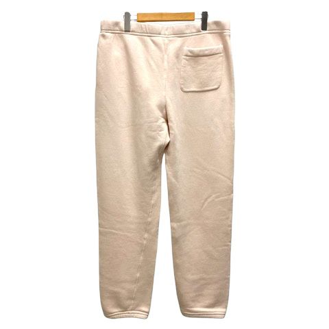 モンクレール MONCLER 22SS PANTS GARMENT DYE スウェットパンツ ボトムス コットン ワンポイント ロゴ L ピンクベージュ  白 アイボリー - メルカリ