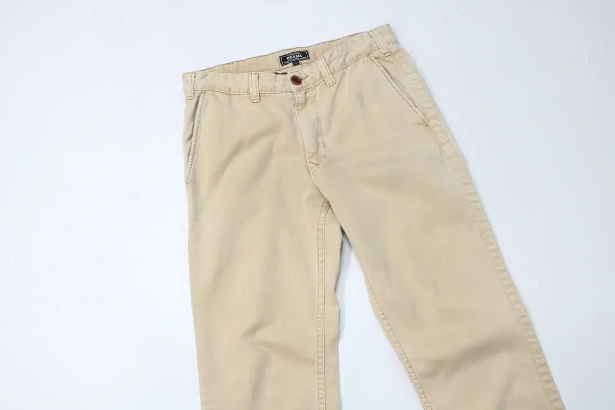 BEAMS 百名品 ビームス ストレッチテーパードチノ ベージュ ストレッチ