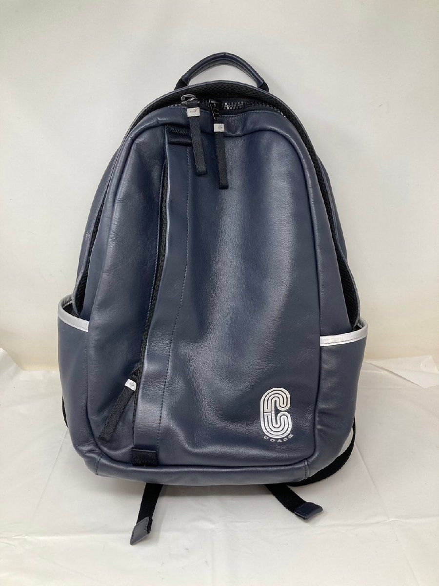 コーチ メンズ COACH レザー バックパック リュックサック ネイビー Y