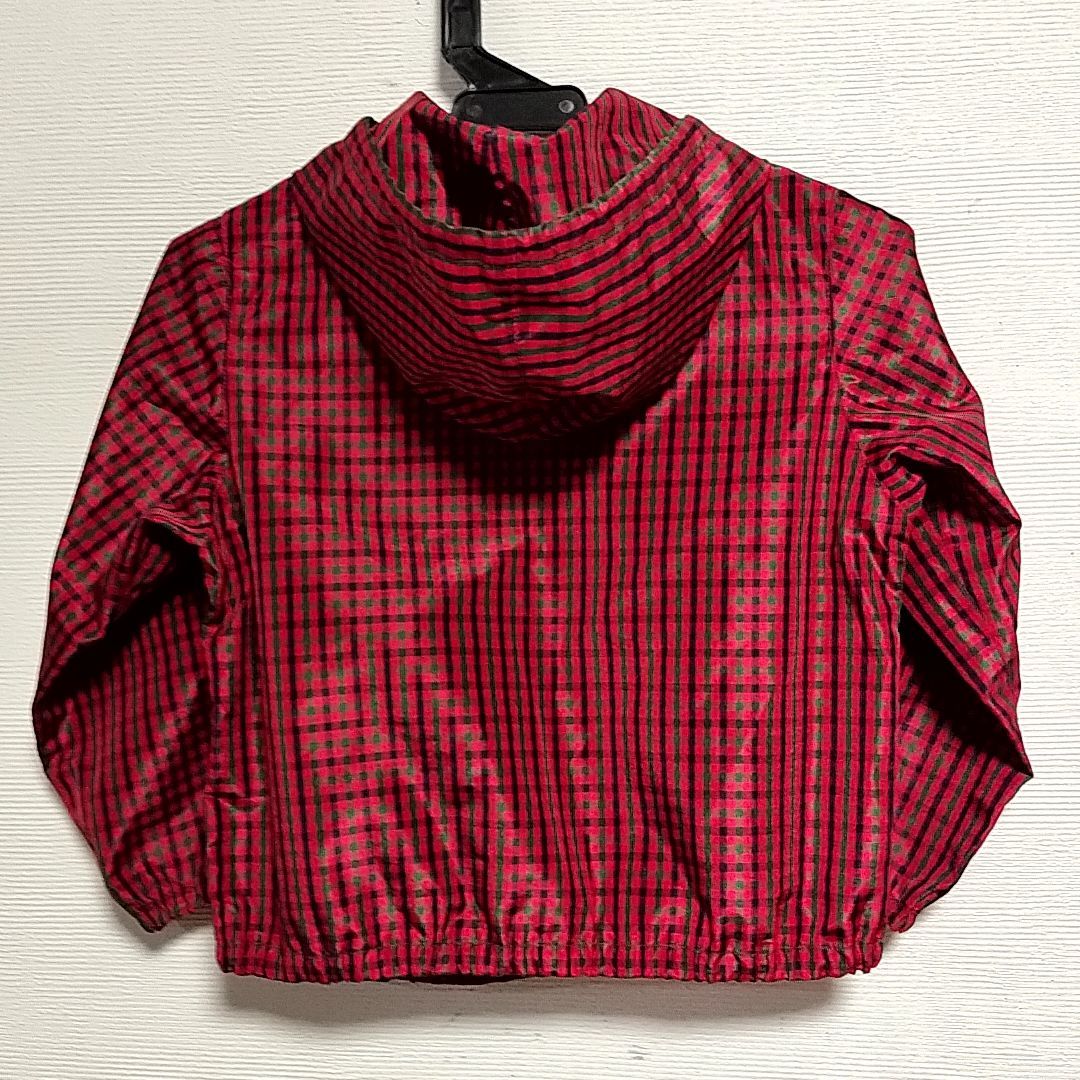 ◆ファミリア◆【美品】パーカー(110)赤チェック